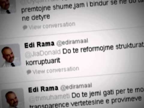 RAMA KONFERENCE NE TWITTER KRYEMINISTRI I PERGJIGJET ON LINE PYETJEVE TE QYTETAREVE LAJM
