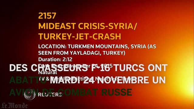 Un avion russe abattu par la Turquie