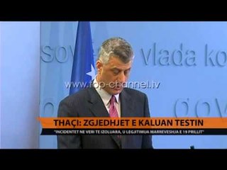 Thaçi: Zgjedhjet e kaluan testin - Top Channel Albania - News - Lajme