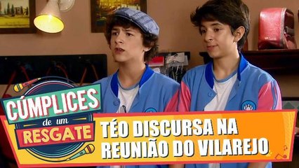 Téo discursa em reunião do Vilarejo