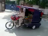 Very Amazing And Funny Pakistani Rikshaw Bike Stunt On Road