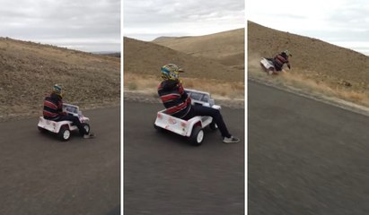 Akülü Arabayla Kaza Yaptılar