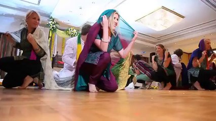 White chicks dance in pakistani weeding