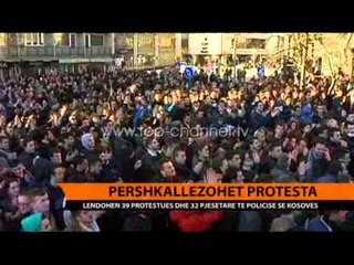 Përshkallëzohet protesta në Prishtinë - Top Channel Albania - News - Lajme
