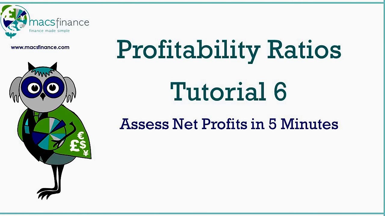 Profitability Ratios Tutorial 6 - The Net Profit Ratio Part 1