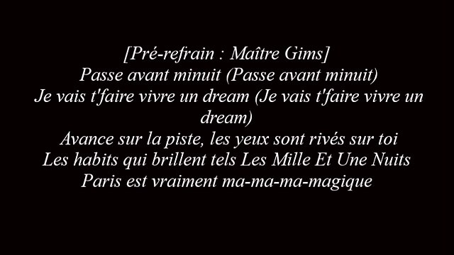 Maitre Gims - Sapés comme jamais ft Niska (Paroles)