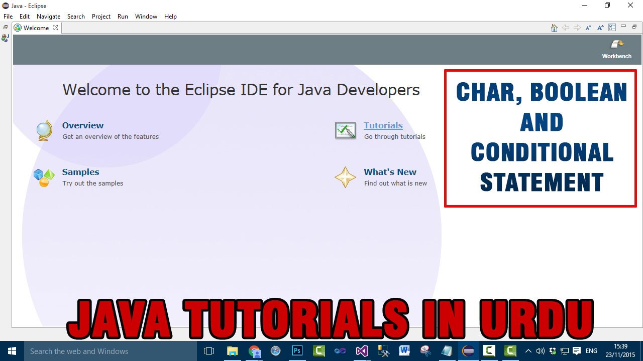Java Tutorial In Urdu - Character (char), Boolean And Conditional Statment (Java if else)