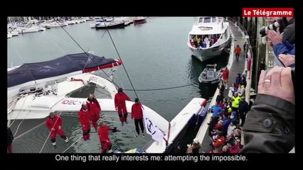 Download Video: Trophée Jules Verne. Idec Sport, coupe la ligne de départ