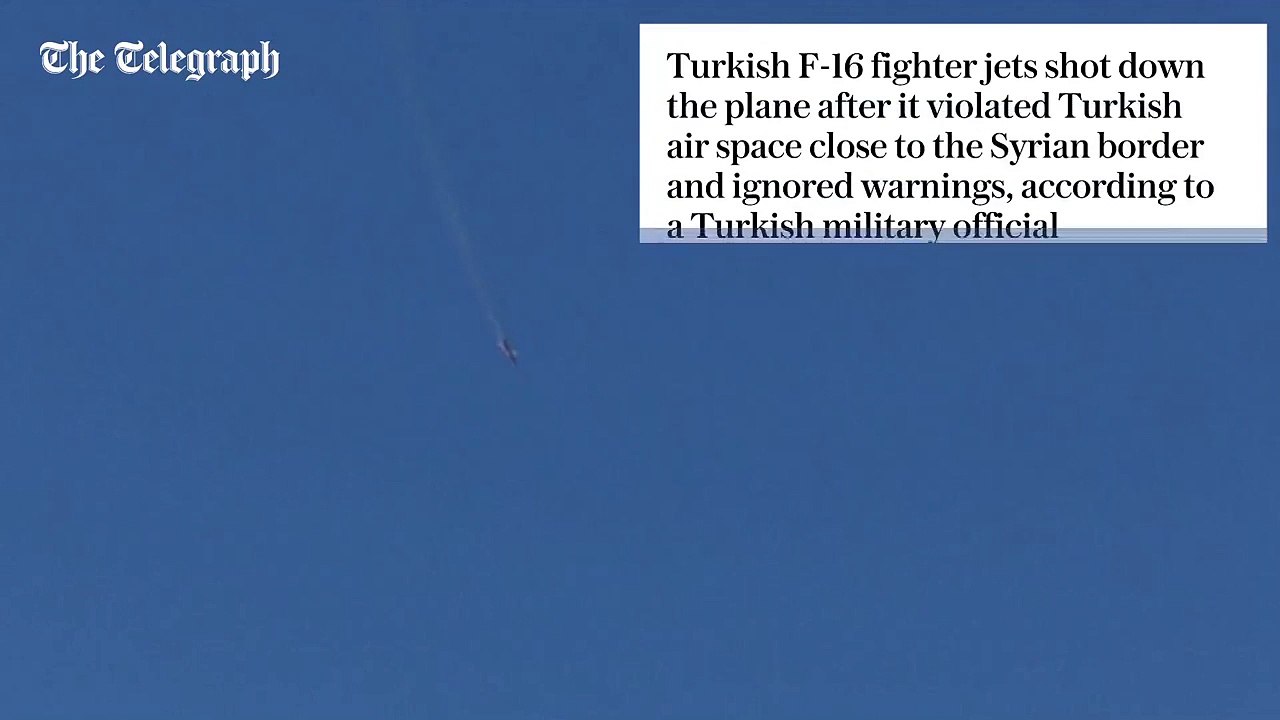 Turkey shoots down Russian warplane on Syria border and pilot 'killed' - latest