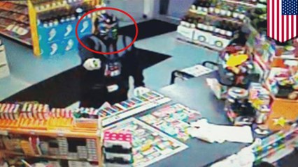 Darth Vader robber foiled by the Force of a jar of blue cheese directly to face