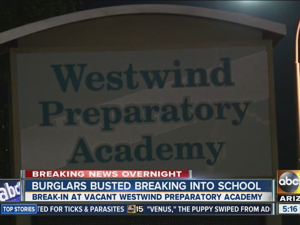 Burglars busted breaking into school