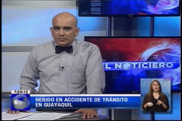 Herido en accidente de tránsito en Guayaquil