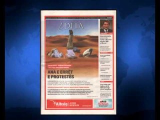 SHTYPI I DITES TITUJT KRYESORE TE FAQEVE TE PARA TE GAZETAVE SHQIPTARE 19 NENTOR 2013