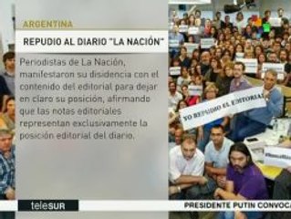 Argentina: repudian editorial del diario La Nación