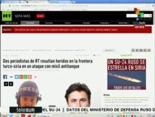 Misil antitanque desde frontera turca hiere a dos periodistas en Siria