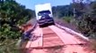 Heavy Truck Tries To Cross An Old Bridge and Fails