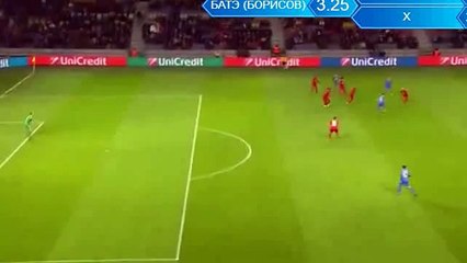 Mikhail Gordejchuk 1-0 Funny Goal BATE v. Bayer Leverkusen 24.11.2015 HD