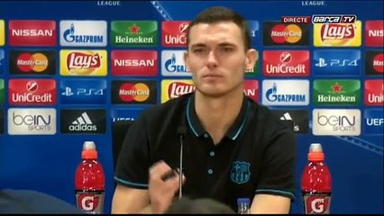 Roda de premsa de Thomas Vermaelen i Luis Enrique