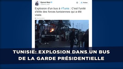 Tunisie: Explosion mortelle dans un bus de la garde présidentielle