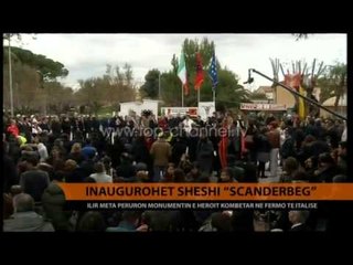 Inaugurohet sheshi "Scanderbeg" - Top Channel Albania - News - Lajme