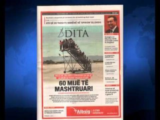 SHTYPI I DITES TITUJT KRYESORE TE FAQEVE TE PARA TE GAZETAVE SHQIPTARE LAJM