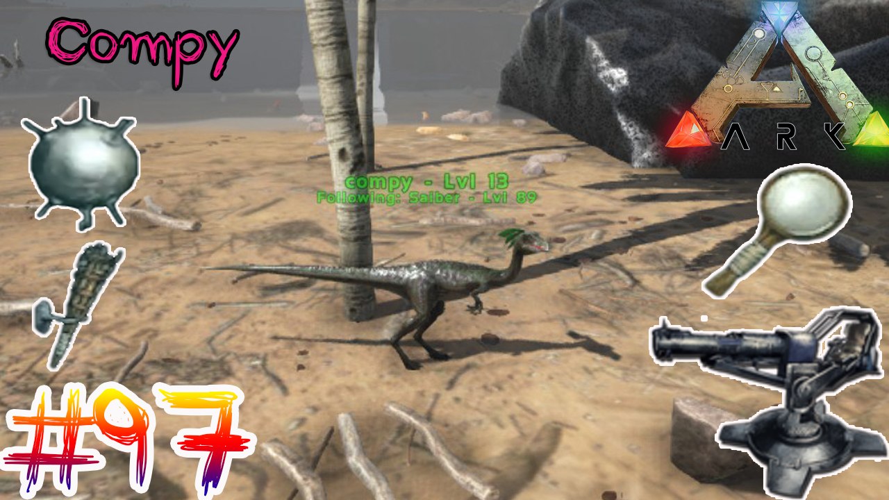 Ark survival Evolved #97 ไดโนเสาร์ใหม่ Compy ของใหม่ แว่นส่อง,ระเบิดไต้น้ำ,ปืนใหญ่,Wall Torch