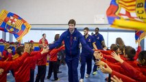 FCB Basket: visita jugadores a una Escuela en Sant Cugat