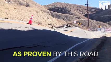 A California Road Just Got Crumbled in A Land Slide