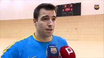 Declaraciones Xavi Pascual y Carlos Ruesga previa ABANCA Ademar de Lleó - Barça Lassa (handbol)