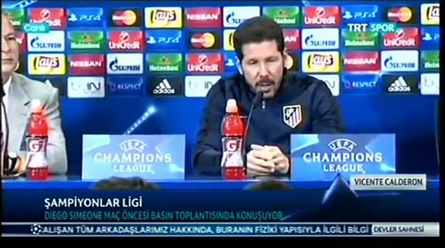 Diego Simeone, Atletico Madrid-Galatasaray maçı öncesi konuştu. Galatasaray güçlü bir ekip