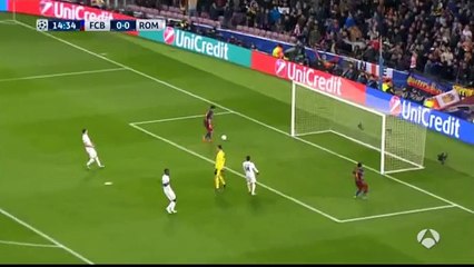 Goal Luis Suárez - Barcelona 1-0 AS Roma - 24-11-2015