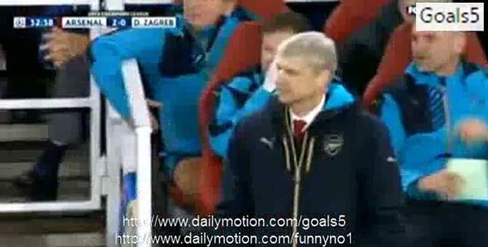 Alexis Sanchez Goal Arsenal 2 - 0 Dinamo Zagreb Champions League 24-11-2015