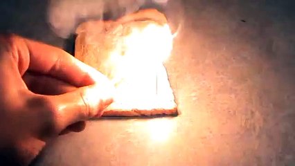 How to defrost a peice of bread fast.