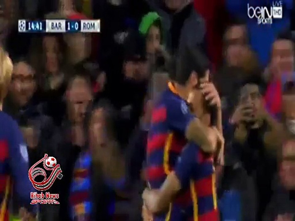 هدف برشلونه الاول (  برشلونة - أسبانيا 1 -0 روما - إيطاليا ) دورى ابطال اوروبا