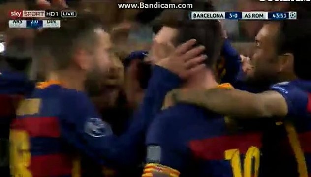 Luis Suarez Goal 3-0 Barcelona vs AS Roma 24.11.2015 Champions LEAGUE