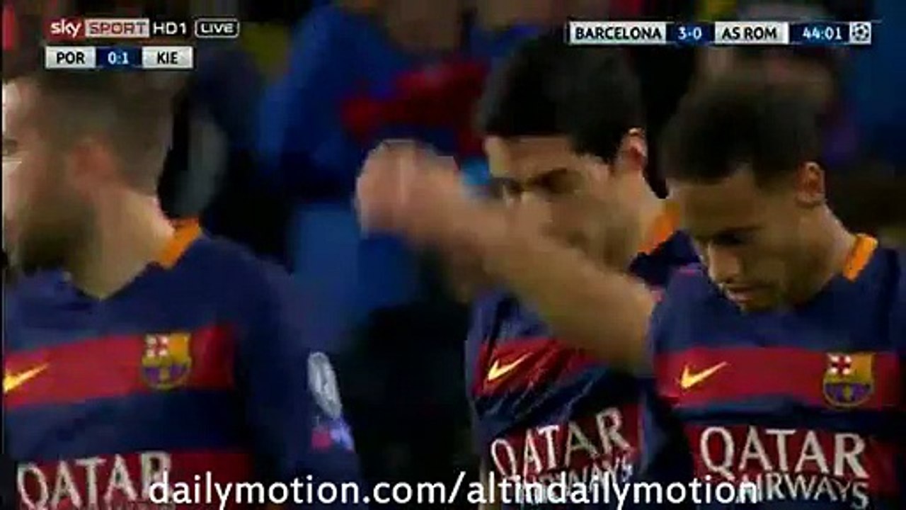 Luis Suarez Unbeliveble Volley GOAL - Barcelona 3-0 Roma  - Champions League - 24.11.2015