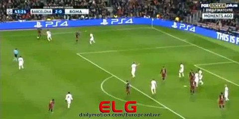 Suarez Fantastic Volley Goal - FC Barcelona 3 - 0 AS Roma -24-11-2015 HD