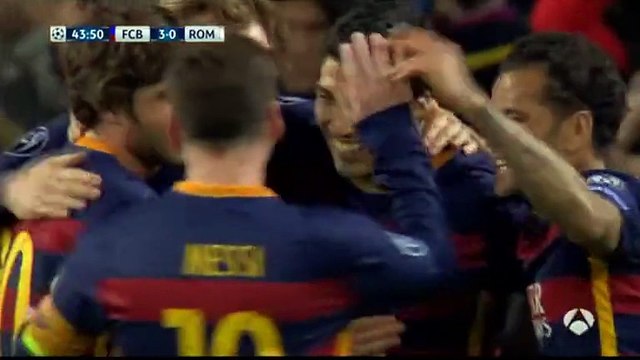Goal Luis Suárez - Barcelona 3-0 AS Roma - 24-11-2015
