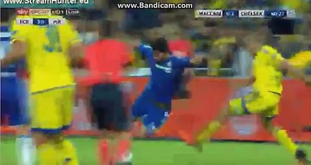 Tal Ben Haim RED CARD  Maccabi TA 0-1 Chelsea 24.11.2015