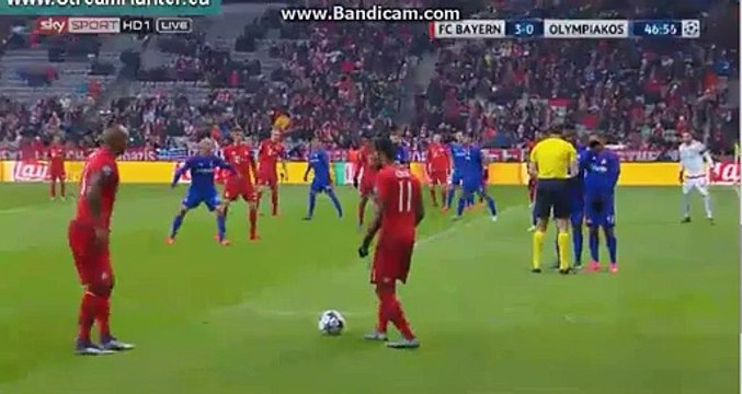 Arturo Vidal Fantastic FREEKICK CHANCE Bayern 3-0 Olympiakos 24.11.2015