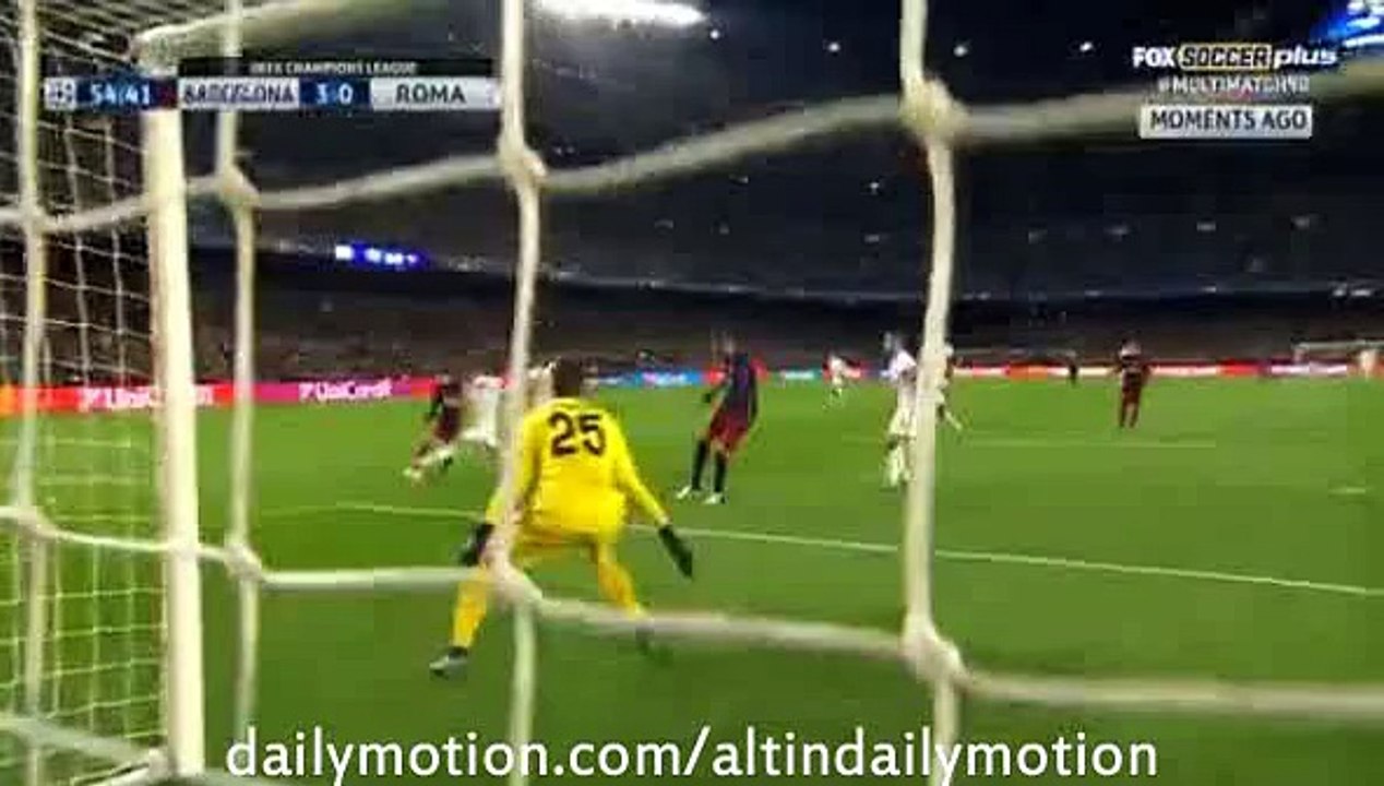 Messi Great Assist & Piqué GOAL - Barcelona 4-0 Roma