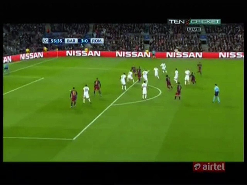 4-0 Gerard Piqué Fantastic Volley Goal _ Barcelona v. AS Roma - 24.11.2015 HD