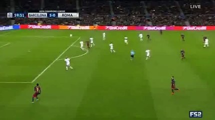 Lionel Messi Goal 5-0 Barcelona vs Roma