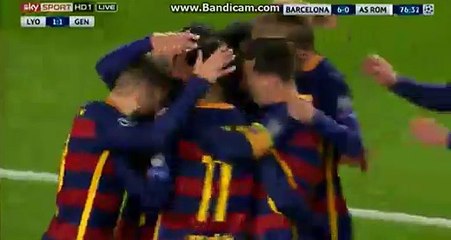 Adriano Goal 6-0 Barcelona vs AS Roma 24.11.2015 Champions League