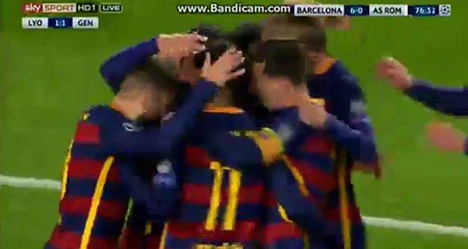 Adriano Goal 6-0 Barcelona vs AS Roma 24.11.2015 Champions League
