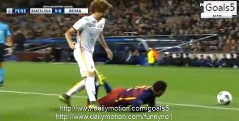 Adriano Goal Barcelona 6 - 0 AS Roma Champions League 24-11-2015