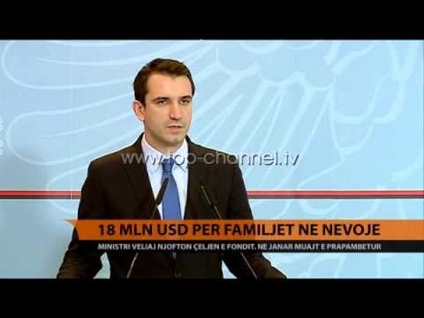 18 milionë USD për familjet në nevojë - Top Channel Albania - News - Lajme