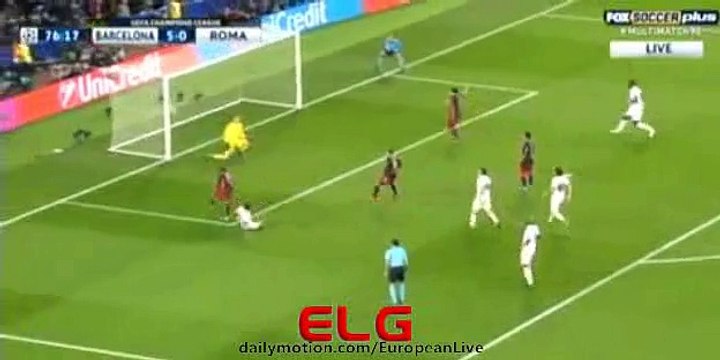 Neymar Penalty Missed _ Adriano GOAL _ Barcelona 6-0 ROMA 24.11.2015