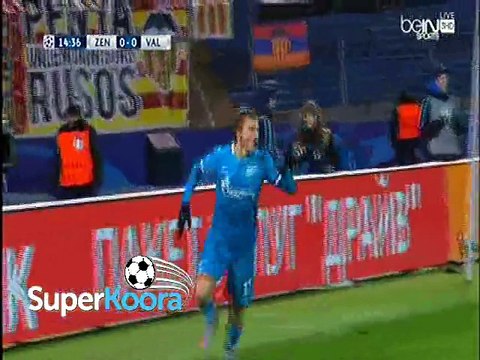 اهداف مباراة ( زينيت سان بيترسبورج 2-0 فالنسيا ) دوري أبطال أوروبا