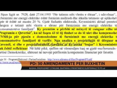 PD: 30 amendamente për buxhetin - Top Channel Albania - News - Lajme